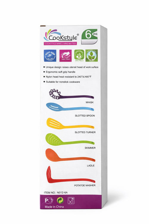 6-Piece Nylon Kitchen Utensil Set with Stand